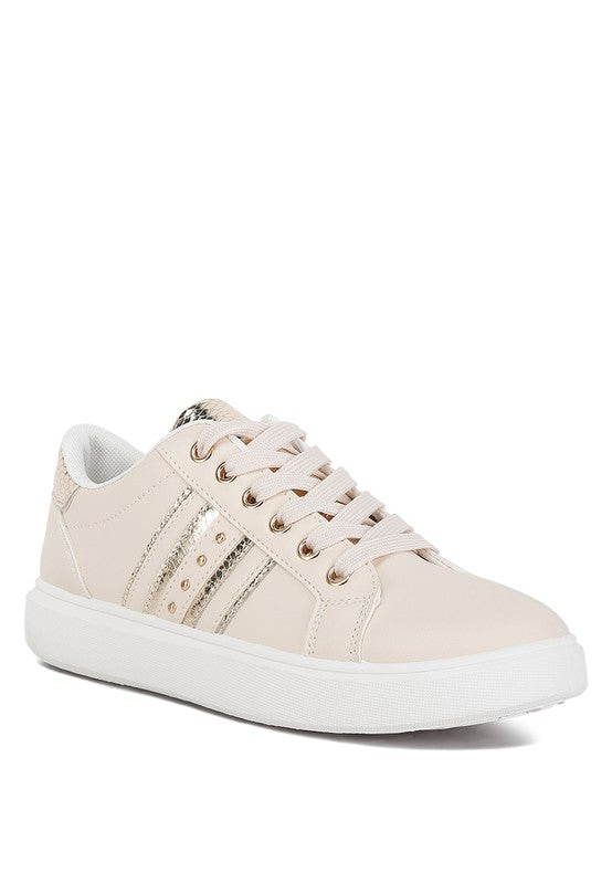 BE. Shoe Claudia Faux Leather Sneakers