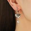 BE. Kena  Rhinestone Synthetic Pearl Heart Earrings