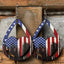 BE. US Flag Earrings