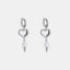 BE. Kena  Rhinestone Synthetic Pearl Heart Earrings
