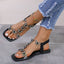 BE. Shoe Rhinestone Butterfly Flat Sandals