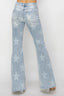 Just BE. RISEN Star Print Flare Jeans