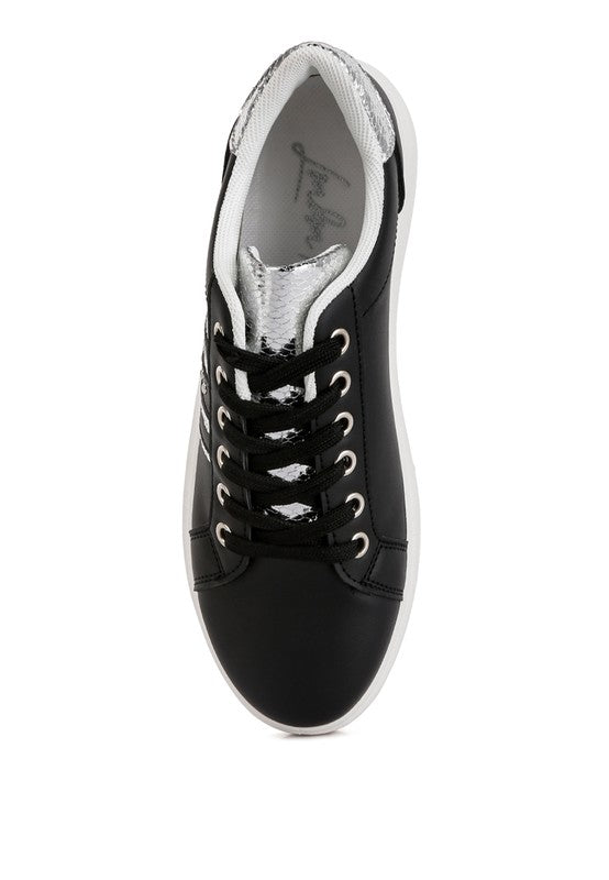 BE. Shoe Claudia Faux Leather Sneakers