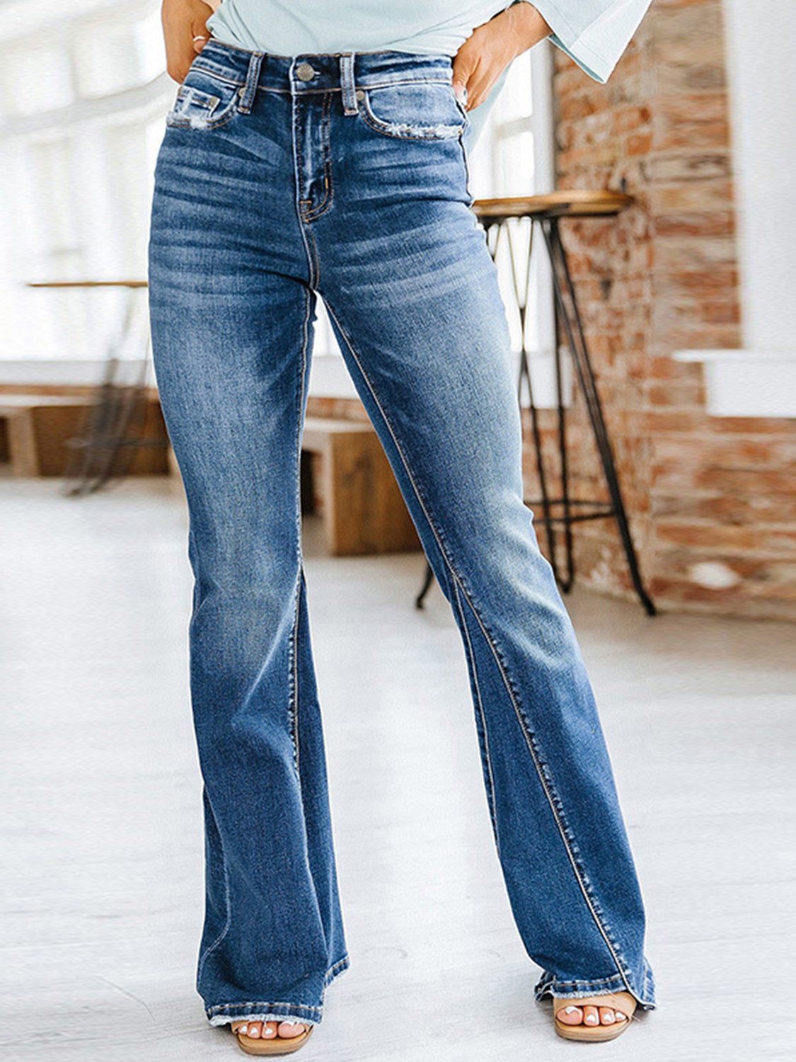 Just BE. Whiskers Bootcut Jeans
