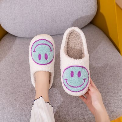 BE. Melody Sky  Smiley Face Slippers