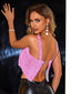 Just BE. Backless Square Neck Cami - Pink