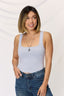 Just BE. Zena Cropped Cami - Gray