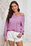 Just BE. SYN V-Neck Buttoned Sleeve Knit Top